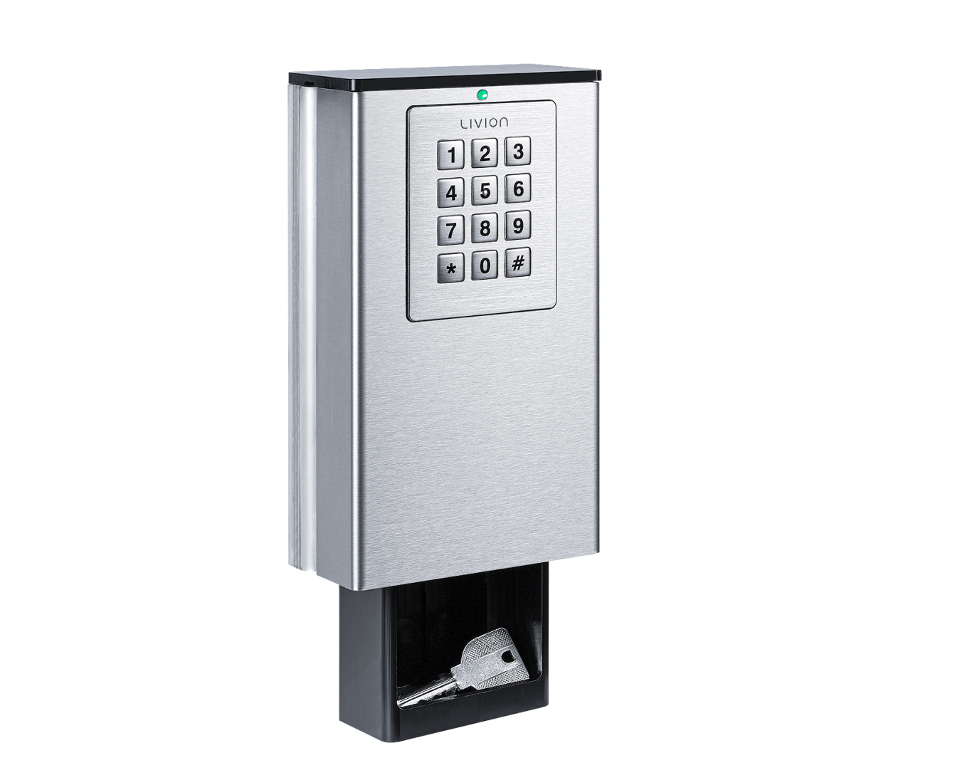 Coffre à clé avec clavier numérique pour sécuriser l'accès.